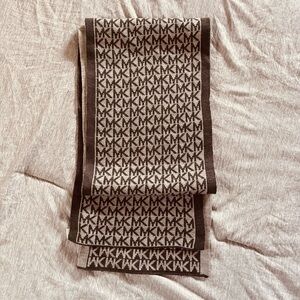 Michael Kors Brown Monogram Scarf